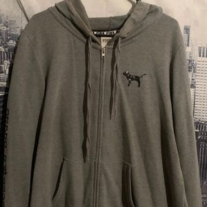 PINK Victoria secret  zip up bling hoodie